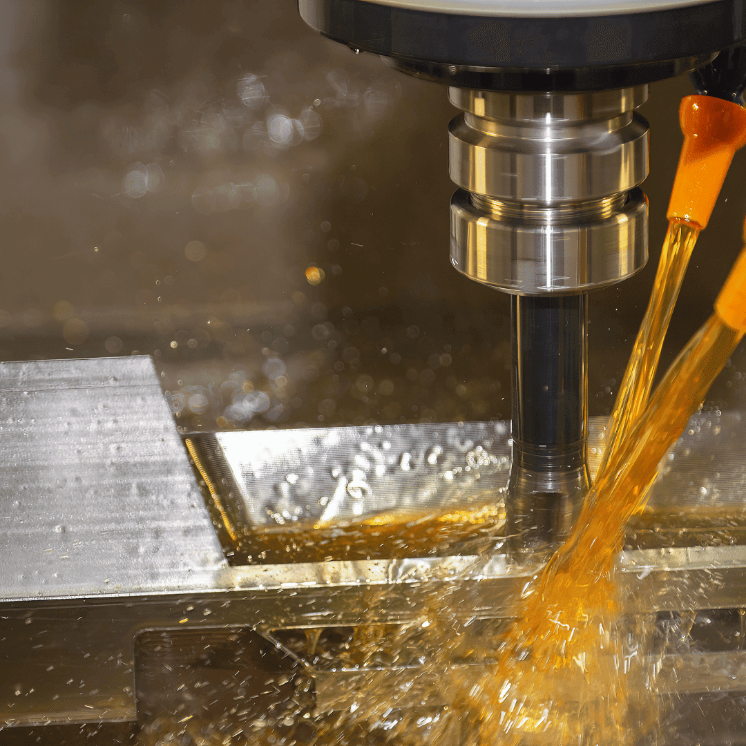 High-speed grinding of mold parts with coolant spray