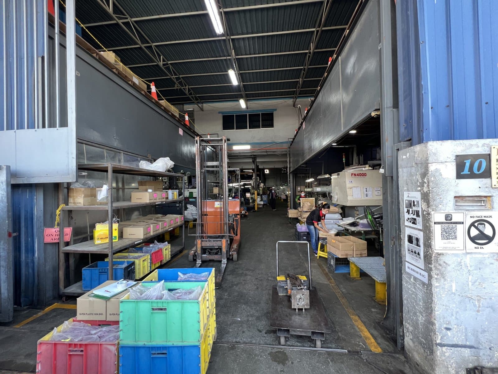 Plastic injection molding production floor at B-Pen Plastic Malaysia